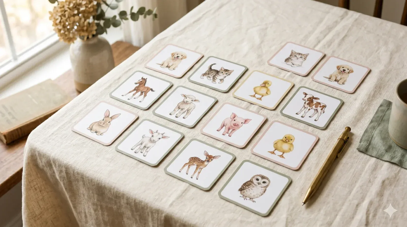 Baby Animal Name Match — baby shower game