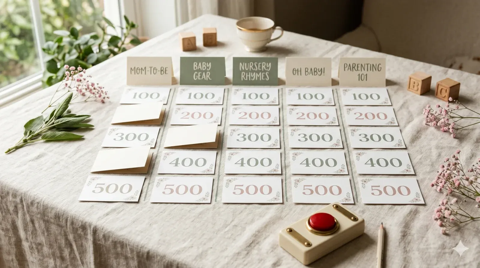 Baby Shower Jeopardy — baby shower game