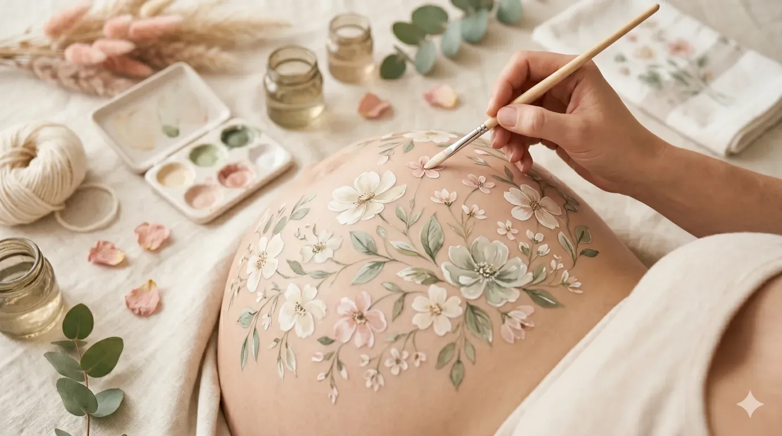Belly Painting Contest — baby shower game