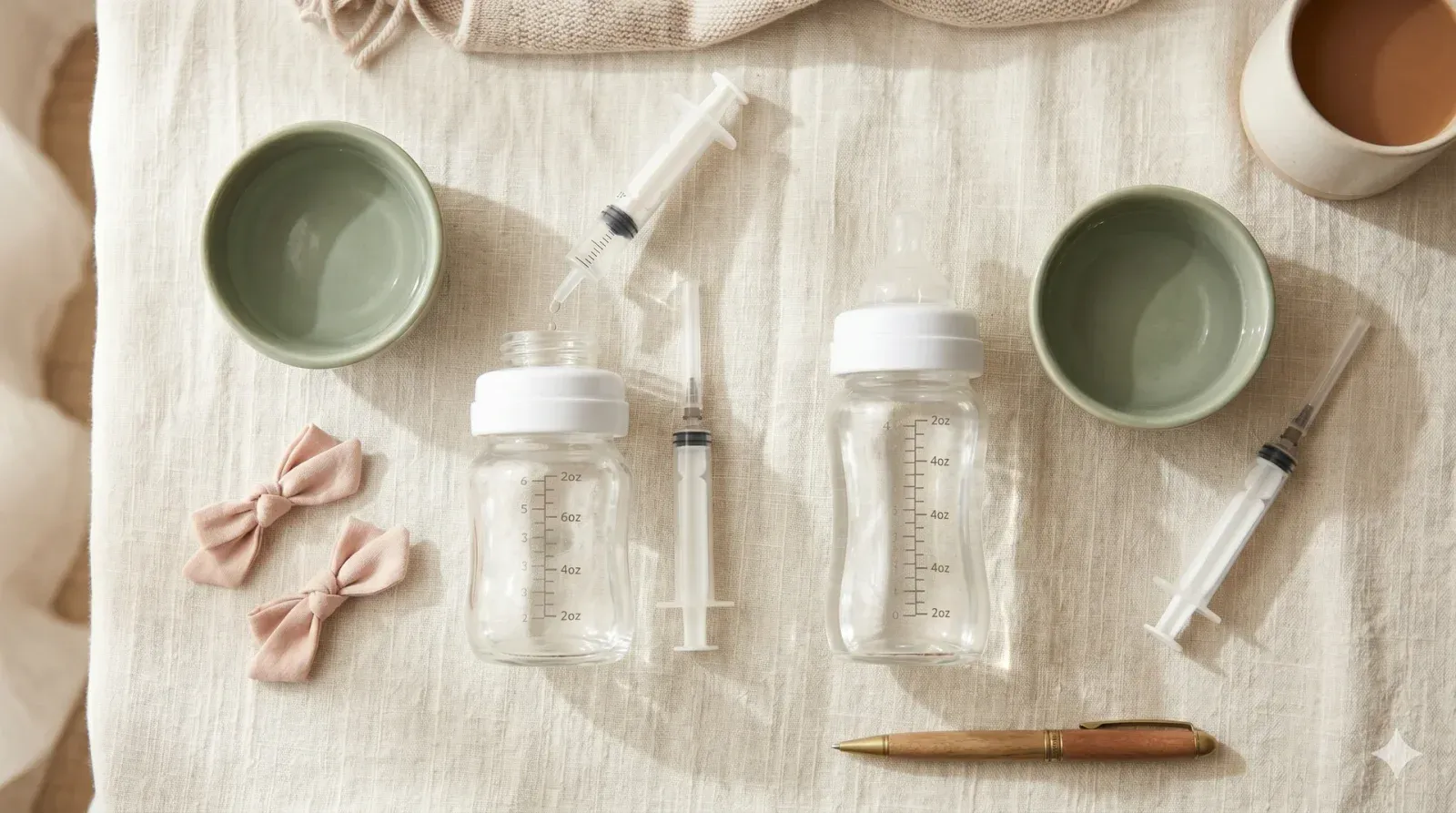 Bottle Filling Race — baby shower game