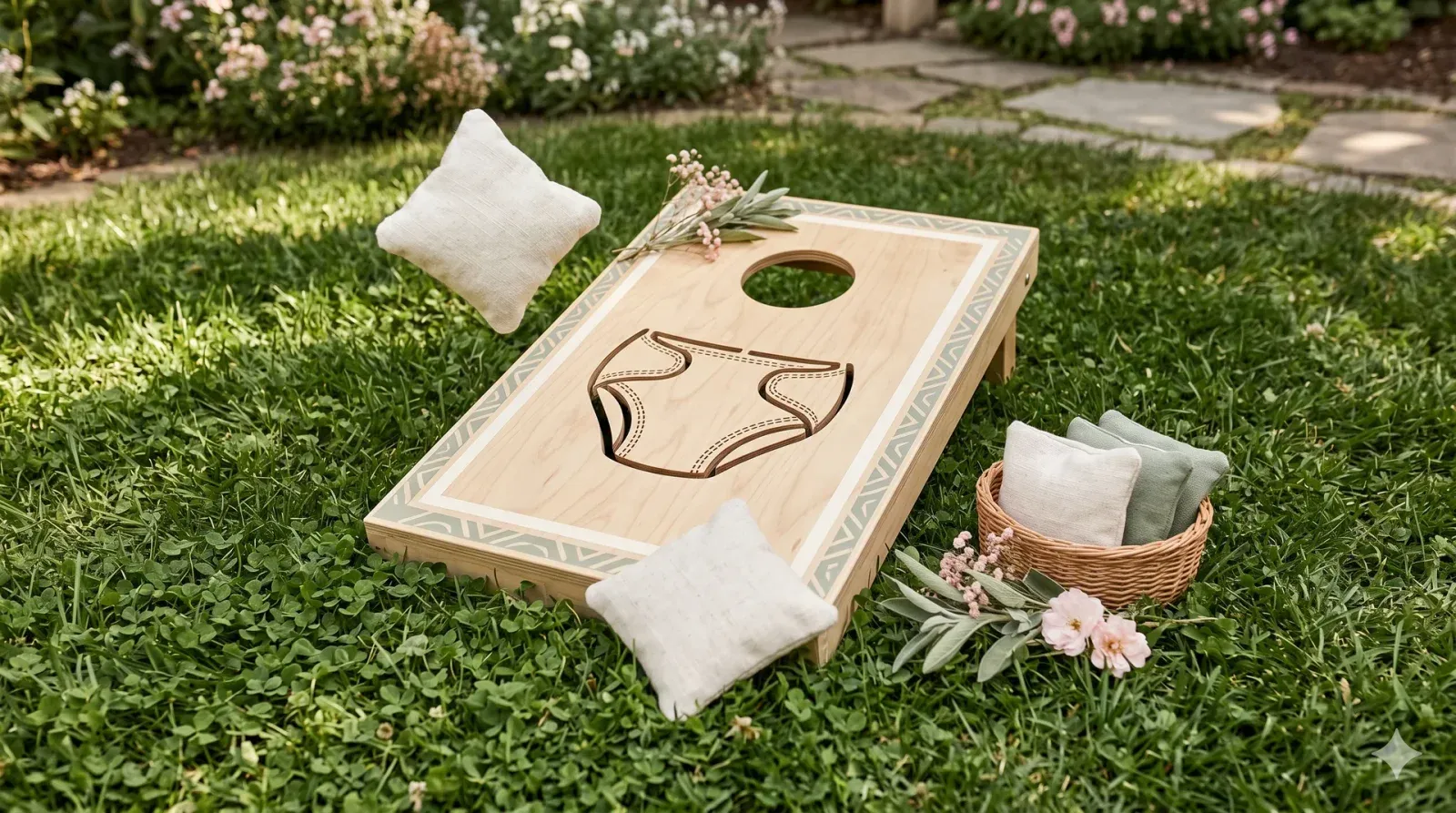 Diaper Bean Bag Toss — baby shower game