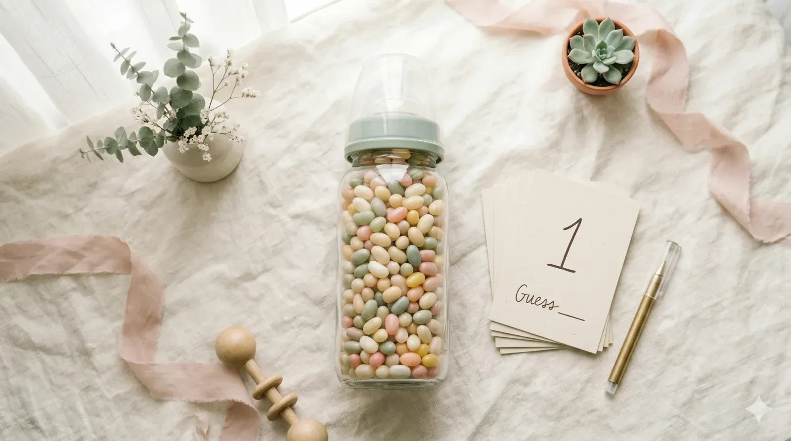 Guess How Many (Candies in the Bottle) — baby shower game