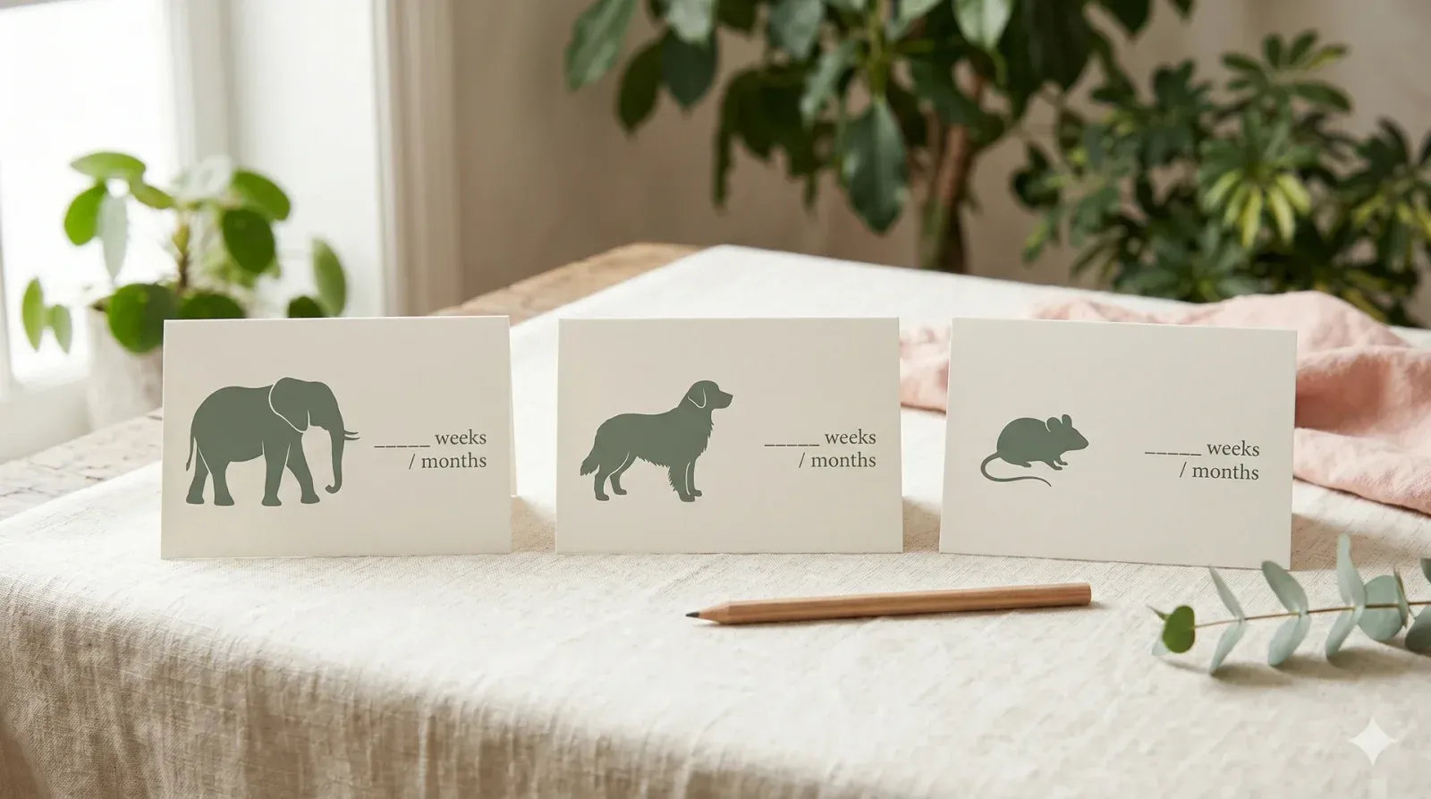 Guess the Gestation Period — baby shower game