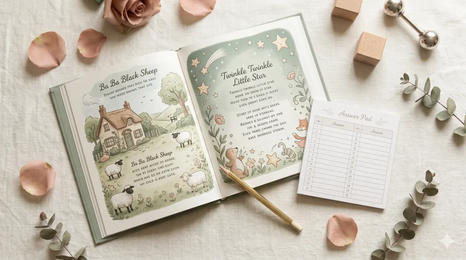 Guess the Nursery Rhyme — baby shower game