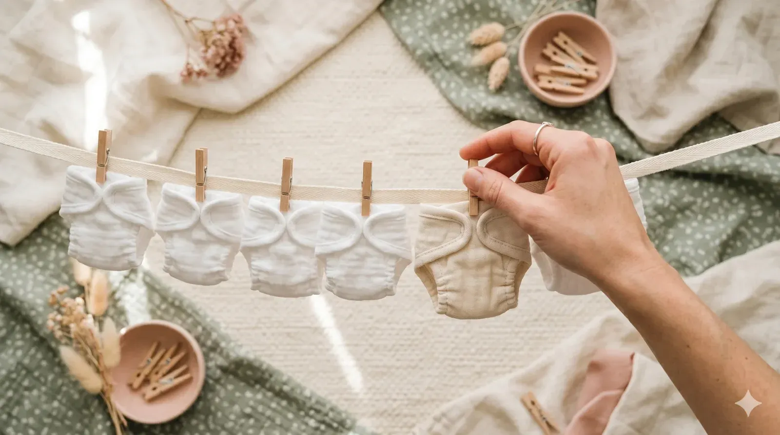Hang the Diaper Clothesline Race — baby shower game