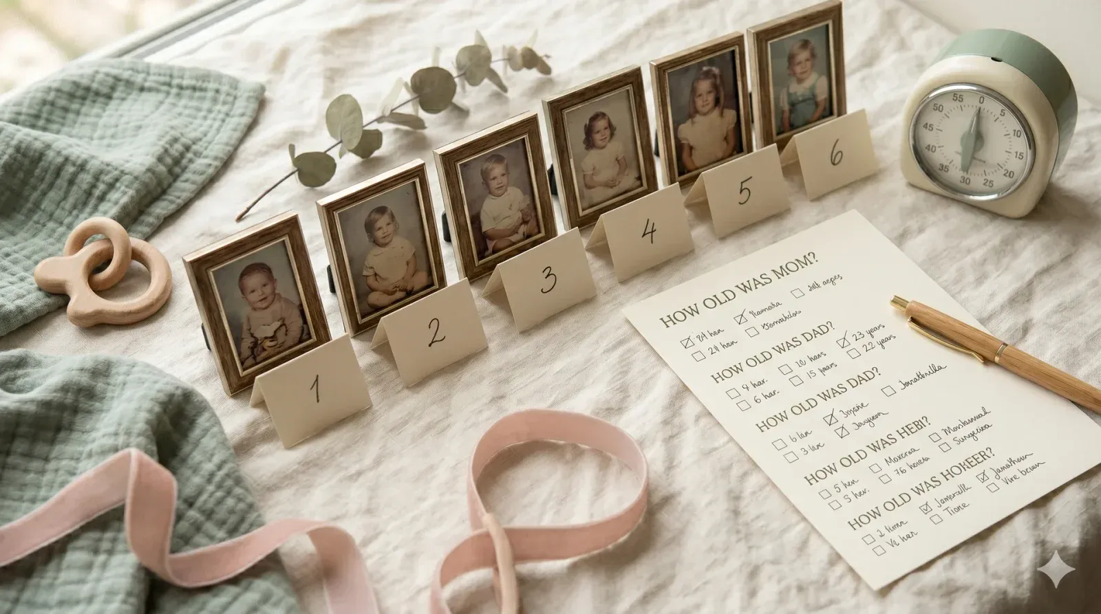 How Old Was Mom (or Dad)? — baby shower game