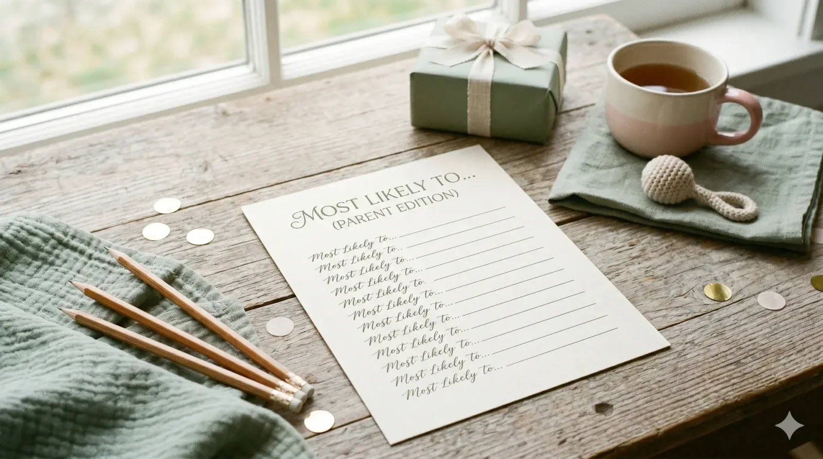 Most Likely To… (Parent Edition) — baby shower game