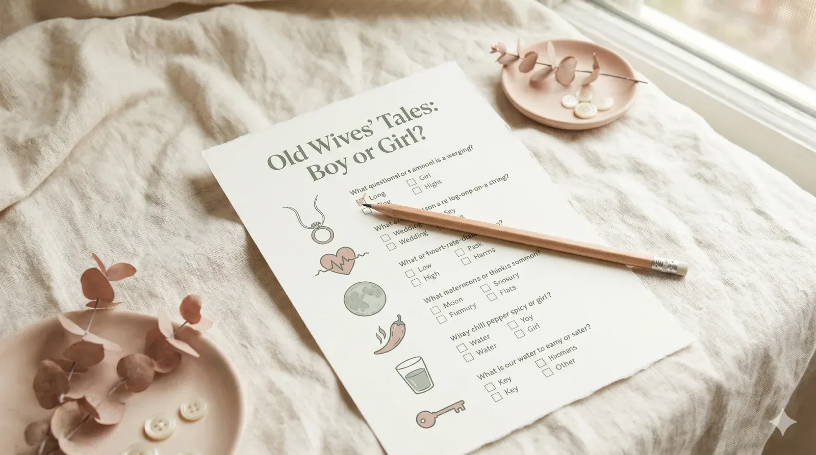 Old Wives' Tales: Boy or Girl? — baby shower game