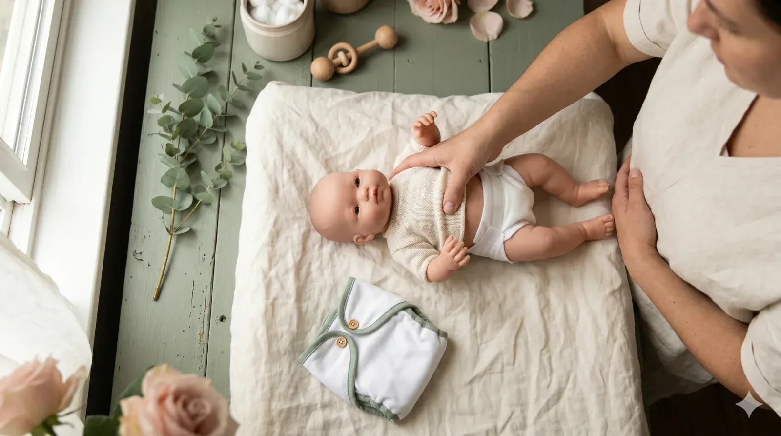 One-Handed Diaper Challenge — baby shower game