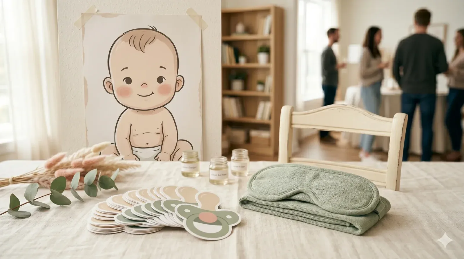Pin the Pacifier on the Baby — baby shower game