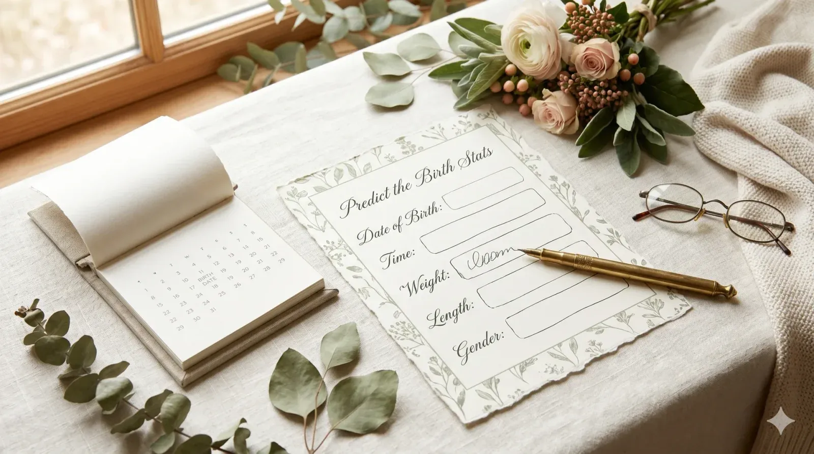 Predict the Birth Stats — baby shower game