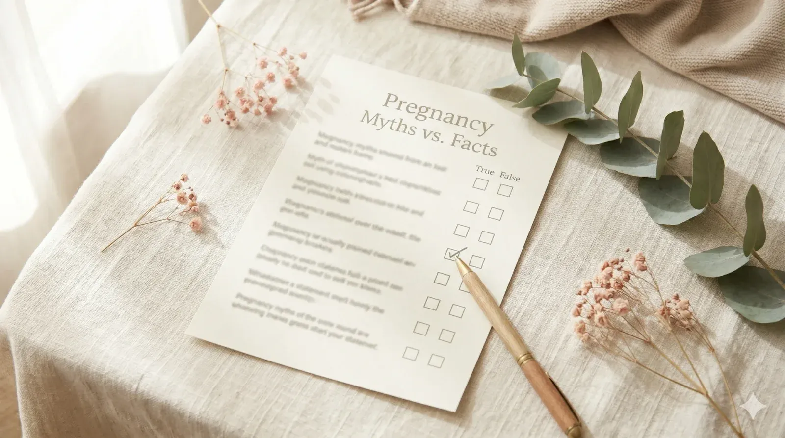 Pregnancy Myths vs. Facts — baby shower game