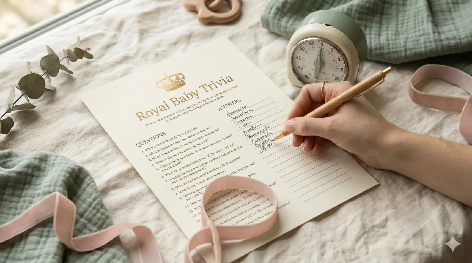 Royal Baby Trivia — baby shower game